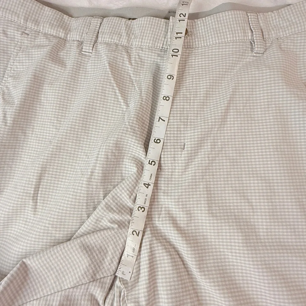 adidas Golf Men's Shorts Size 36 Gray Micro Check Pleated Performance
